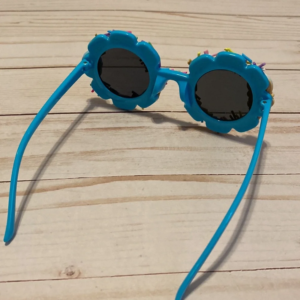 Girls blue sprinkle ice cream sunglasses